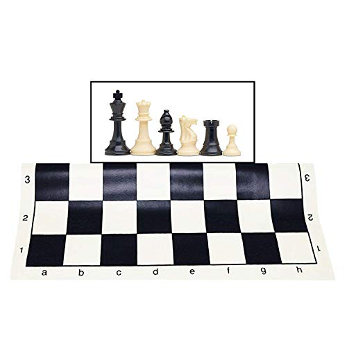 WE Games Chess Sets for Adults, Chess Board is 17 in., Chess Pieces with 3.08 inch King Travel Chess Set, Board Games Storage in Convenient Portable Carry Tube, Games for Adults - size: 17 x 17 inches