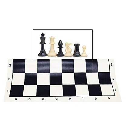 WE Games Chess Sets for Adults, Chess Board is 17 in., Chess Pieces with 3.08 inch King Travel Chess Set, Board Games Storage in Convenient Portable Carry Tube, Games for Adults - size: 17 x 17 inches