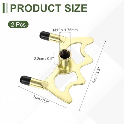 Billiard Bridge Head, Pool Cue Stick Bridge Screw-on Metal Cue Rests Billiard Accessories - color: Gold, style: Low Fork with Rubber Sleeve