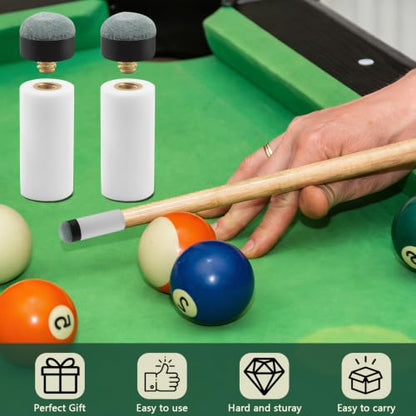 Jiozermi Billiard Cue Tips Replacement with Ferrules, Screw On Pool Stick Tips, Leather Cue Tips Kit for Cue Stick Repair - size: 12mm（20 pack）