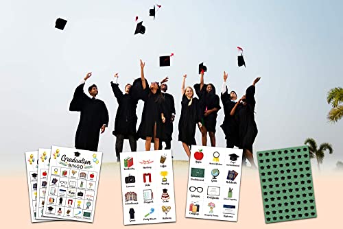 Graduation Bingo Cards, Graduation Game for 24 Players, Grad Party Games for Family Friends Activities, Holiday Party Favors Supplies Decorations(09) - style: Graduation