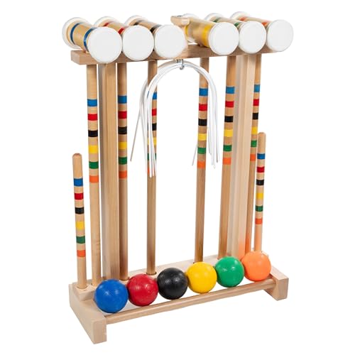 Framco Deluxe Amish Made 6 Player Maple Hardwood Croquet Set