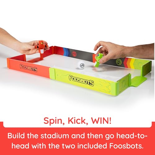 Fat Brain Toys Foosbots Stadium Battle Set, 2 Player Games for Kids Toys, New Active Play for Ages 6 and Up
