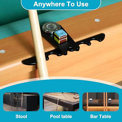 CROWN ME Portable Weighted Pool Cue Holder, Billiard Chalk Holder, Black Rest Stick - color: Black