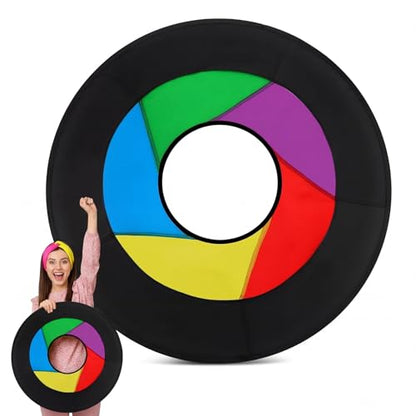 Gemscream Giant Flying Disc Soft Foldable Flying Ring Throwing Safe Lightweight Fabric Disc with Storage Bag for Summer Kids Adults Family Outdoor Fun School Activities - size: 27.6 Inch
