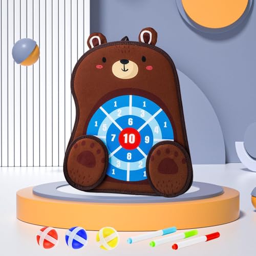 Aymzbd Erasable Book Doodle Set, Target Boards, Indoor Outdoor Games, Birthday Gifts for Boy Girls Painting Toys Toss Game, Bear - color: Bear