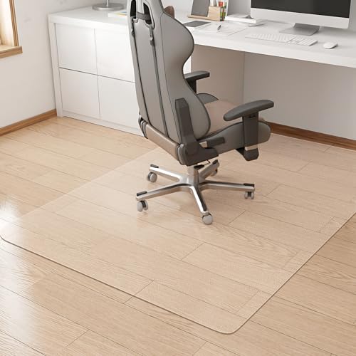 KMAT Office Chair Mat,Easy Glide Hard Wood Tile Floor Mats,Chair Mat for Home Office Rolling Chair,Heavy Duty Floor Protector -Anti-Slip-45 x53 Rectangular - size: 45"x53", style: For Hard Floor