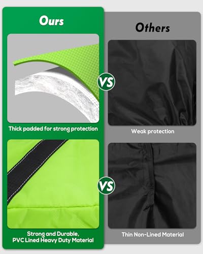 Big Teeth Golf Sunday Bag, Small Golf Bag Lightweight, Par 3 Golf Bag for A Few Clubs Driving Range, Practice with Carry Shoulder Strap Foldable Multi-Colour - color: Neo Green