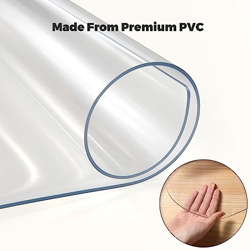 Yecaye Office Chair Mat for Hardwood Floor, 36" x 48" Clear Computer Desk Chair Mat, PVC Heavy Duty Floor Protector for Rolling Chairs, 0.07''(1.7mm) Thick Floor Mat (Transparent, 36" x 48") - size: 36" x 48" x 0.07''