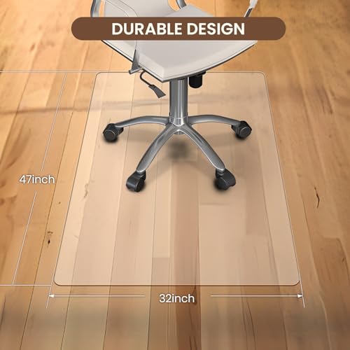 Office Chair Mat - Heavy Duty, 47"x32", 1/7" Thick, Flat Shipping, Suitable for Carpet and Hardwood Floor - size: 47“x32”×1/7“(1Pack)