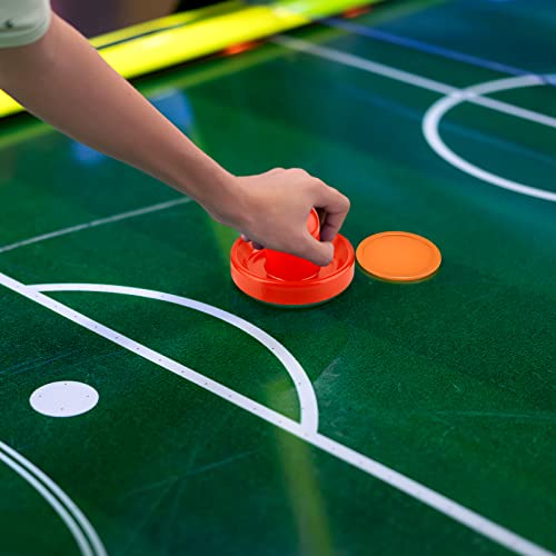 Coopay 12 Pieces Home Air Hockey Pucks 2.5 Inch Heavy Replacement Pucks for Game Tables Equipment Accessories, 12 Grams - color: Orange