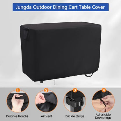 Outdoor Prep Table Cover for Royal Gourmet Double-Shelf Movable Dining Cart Table,Waterproof Patio Cart Cover,Outdoor Grill Cart Pizza Oven Table Covers - 40 x 24 x 32 Inch - size: 40" x 24" x 32" Inch