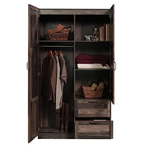 Sauder Miscellaneous Storage Wardrobe/Storage Cabinet/Pantry Cabinet, Reclaimed Pine Finish | Miscellaneous Storage - color: Reclaimed Pine
