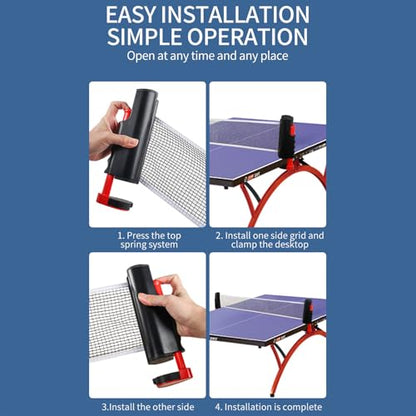 Table Tennis Net Stand, Retractable Design, 20x15x6cm, Tennis Net Post, Sports Pong Mest, Easy to Carry, for Home, Indoor Practice, Training, Game Play,