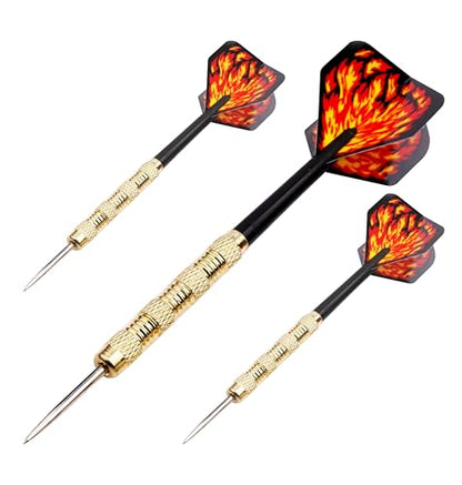 MaxMau Steel Tip Darts Set,Professional Darts Metal Tip,Metal Darts for Dartboard,18 pcs