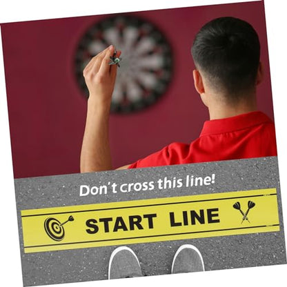 Happyyami Dart Throwing Line Floor Marker Dart Game Accessories Floor Sticker for Players