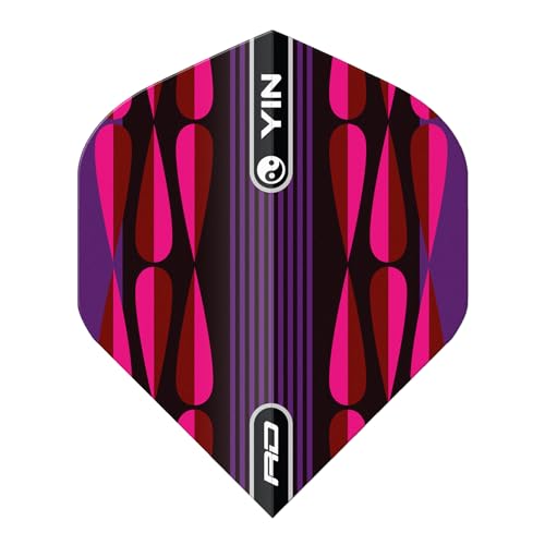 RED DRAGON Yin Yang Double Sided Dart Flights 3 Sets Per Pack (9 Dart Flights in Total) - color: Pink and Green