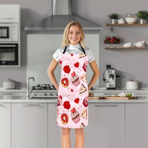 Castle Fairy Cute Rabbit Deer Kitchen Apron - color: Love Cake Pink