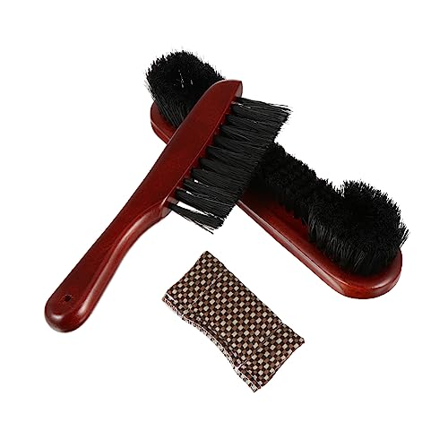 Billiard Table Rail Brush Set Half-Cut Bristle Cleaning Tool for Pool Tables Sturdy Wood Handle for Home and Professional Use
