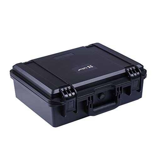 Lykus HC-3810 Waterproof Hard Case with Customizable Foam Insert, Interior Size 14.96x11.02x5.3 in, Suitable for camera,lens,drone,mic,flashlight,telescope,action cam,electronics,tools,and more - color: Black, style: Hc-3810