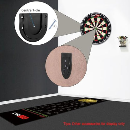 CyeeLife Dartboard Mounting Bracket,Dartboard Bracket Hanging Dartboards Professional,Black - size: U Shaped