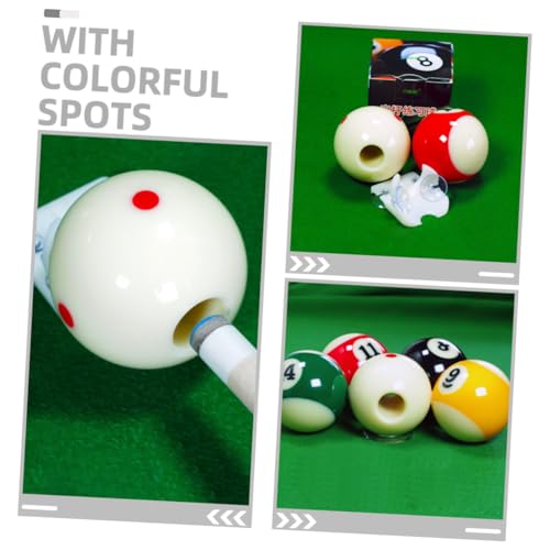 VICASKY Professional Billiard Practice Cue Ball Set 8-Ball Training Balls with Dots Pattern Sturdy Resin Material for Enhanced Aiming for Pool Players