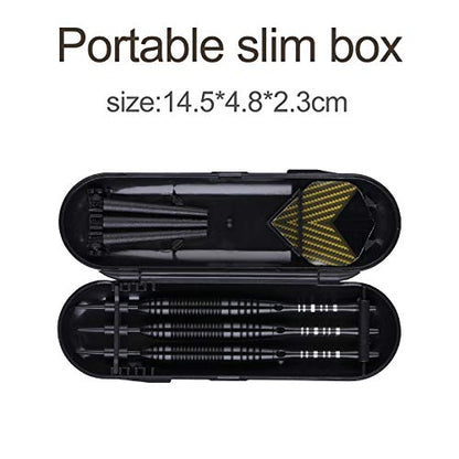 Darts Metal Tip Set - 3 Pack Professional 22 Grams Steel Tip Darts with Slim Case Black Purple Blue Aluminum Shafts 9 Flights 50 Rubber O'Rings 1 Dart Sharpener 12 Spring Rings - color: 22 Grams - black