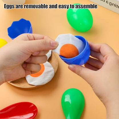 LovesTown Spoon Race Game Set, Egg Relay Race for Kids, with Yolk Outdoor Plastic Eggs Game Birthday Party Favors (Pack of 2) - size: Small (Pack of 2)