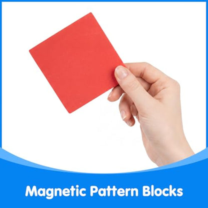 Large Shape Magnets - Giant Magnetic Pattern Blocks - Geometric Shapes for Whiteboard & Math Manipulatives - 10 Pcs - style: Large Shape Magnets