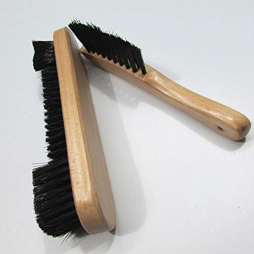 LIOOBO 2PCS Billiard Rail Brush Set Wooden Pool Table Brush Billiard Table Cleaner Cleanning Tool