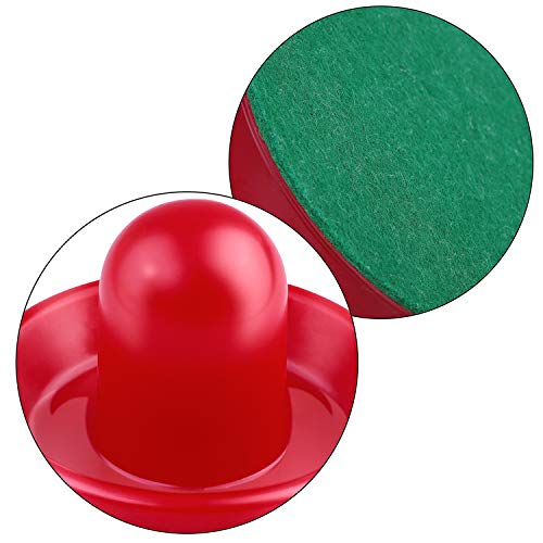 URATOT Air Hockey Accessories - Pushers, Pucks & Paddles (4 Pushers, 8 Red Pucks, 8 Green Pads) - color: Red, Green, Royal Blue, Black