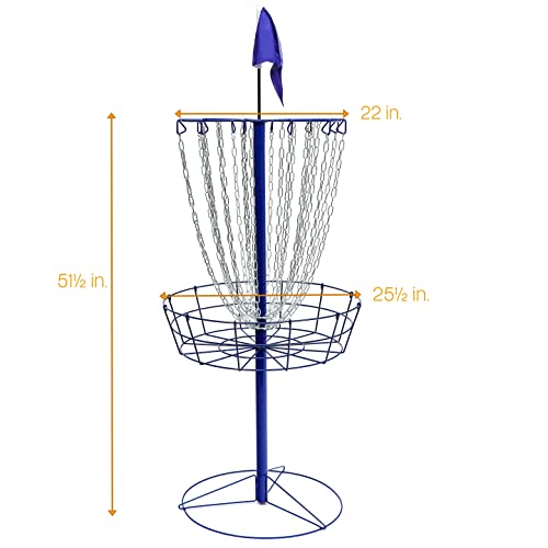Trademark Innovations Portable Metal Disc Frisbee Golf Goal Set Comes with 6 Discs