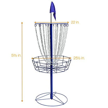 Trademark Innovations Portable Metal Disc Frisbee Golf Goal Set Comes with 6 Discs