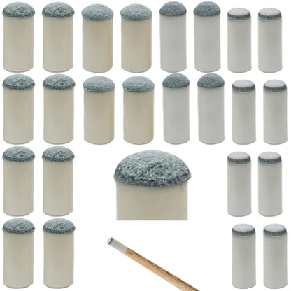 Zorfeter 40 PCS Slip-On Pool Cue Tips, Billiard Cue Tips Replacement Kit, No Glue Billiard Stick Tips for Snooker and Pool Cues(9mm/10mm/12mm/13mm, Each Size 10PCS)