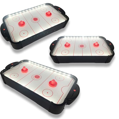 Mini Air Hockey Game with LED Lights - The Ultimate Fun for Kids and Adults - Mad Monkey