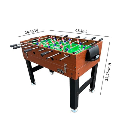 KICK Trio 48″ 3-in-1 Multi Game Table - Foosball, Billiards/Pool & Air-Hockey - color: Brown