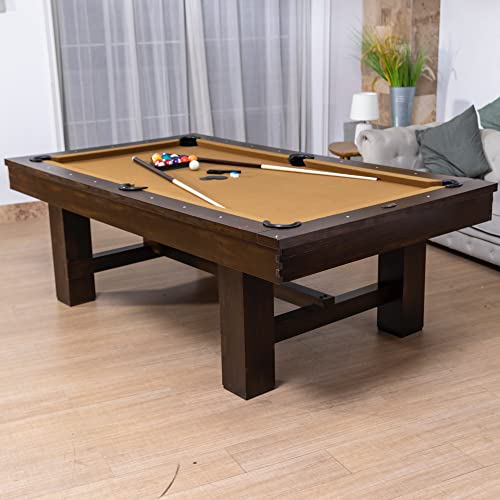 EastPoint Sports Dayton Beige 96-Inch Pool Table - Professional Grade 8 Ball Pool Game Table for Billiards, Indoor Games in Rec Room, Basement & Family Game Room
