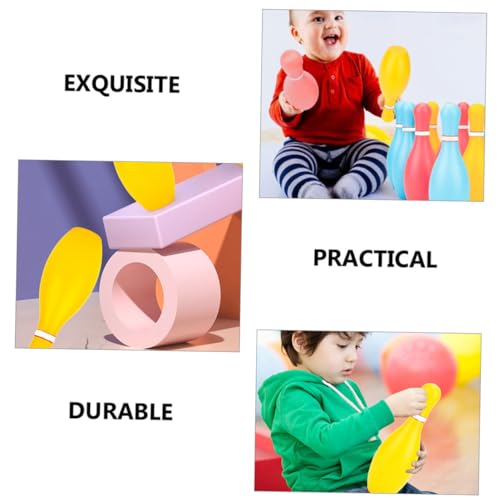2Sets Bowling Durable Bowling Kit for Pins Balls Fun Interactive Activity for Boys for Kindergarten Play and Parties
