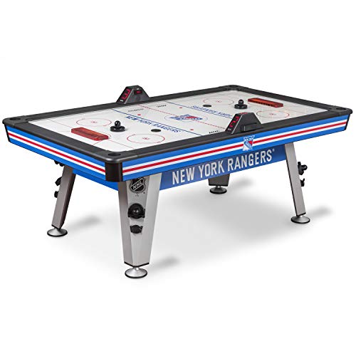 NHL 84" Air Hockey Tables - New York Rangers, Boston Bruins, Detroit Red Wings - Wrap-Around Goal; LED Scoring; 4 Pucks & Pushers | Wrap-Around Goal
