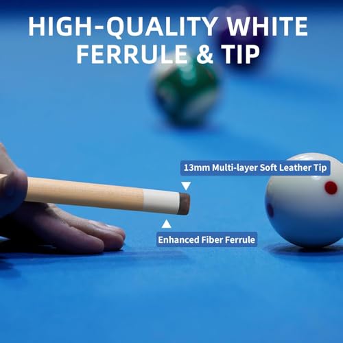 2-Piece Pool Cue Stick – 36″/42″/48″/58″ Wooden Billiard Cues, Standard & Heavy Options, 13mm Tip, Set of 2 or 4 – Beginner & Family Friendly - size: 57" set of 4 20OZ