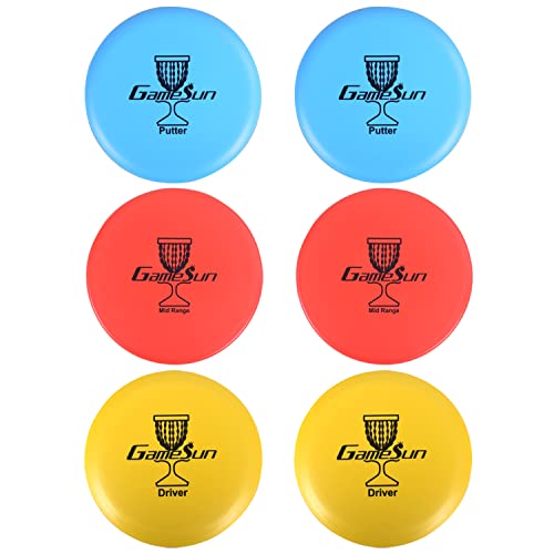 DISC Golf Set-Includes 1pc Heavy Duty Nylon Carry Bag, 2pcs Drivers, 2pcs Mid-Ranges, 2pcs Putters, 1pc Mini Disc Marker, 1pc 12”x12” Embroider Logo Black Towel and 1pc Gift Color Box - color: Green