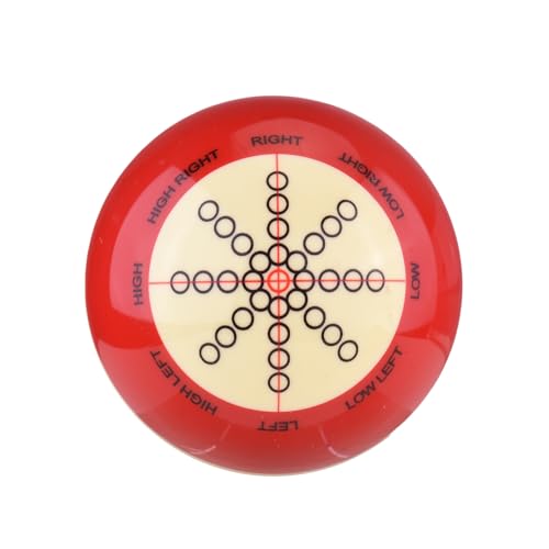 Billiards Cue Ball, 2pcs Red White Resin Training Pool Balls with Dots for Sports Billiard Table Accessories Games