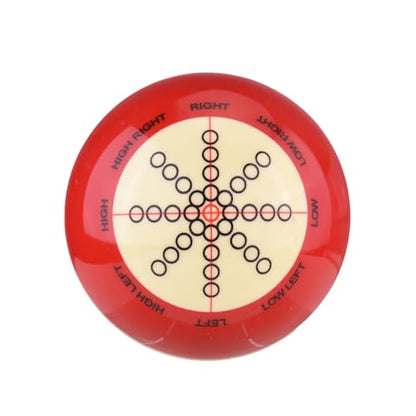 Billiards Cue Ball, 2pcs Red White Resin Training Pool Balls with Dots for Sports Billiard Table Accessories Games