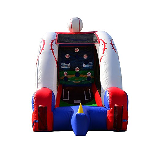 JumpOrange Inflatable Baseball Toss Game with Blower - 100% Commercial Grade PVC Vinyl ,Multi-Target Shootout Carnival Game for All Ages , Portable Indoor/Outdoor Fun for Home & Rental Use - style: Baseball