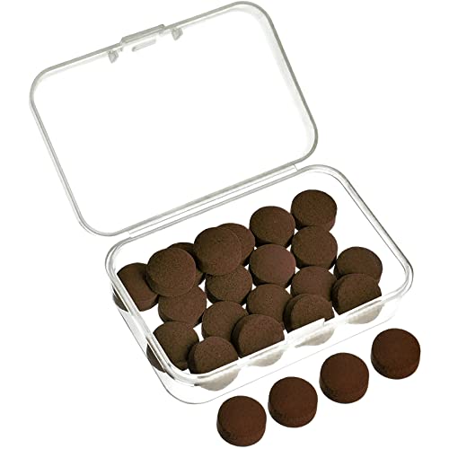 Gejoy 20 Pcs Billiard Pool Cue Tips Replacement Kit Pool Stick Tips with Storage Box for Snooker - color: Dark Brown, size: 13 mm