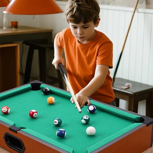 Mini Pool Table Toy – Portable Billiards Game Table for Kids & Adults, Desktop Billiard with Balls & Sticks, Family Game Night Gift for Boys Girls - color: Style B