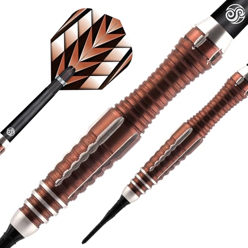 Shot Darts Soft Tip, Tribal Weapon 1 Series19g, 90% Tungsten Barrels, Front Weighted with Precision Grips, Professional Dart Set and Flights Made in New Zealand, Plastic Tip Bar Darts