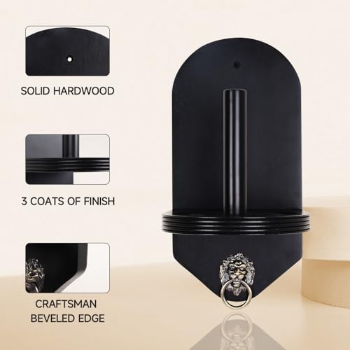 GSE Games & Sports Expert Billiard Wall Mounted Wood Cone Chalk Holder, Pool Table Cone Chalk Holder, Billiards Accessories (3 Colors Available) - color: Black