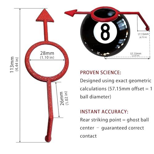 2Pack Billiards Aiming Trainer Billiards Accessories - color: black black Yellow red