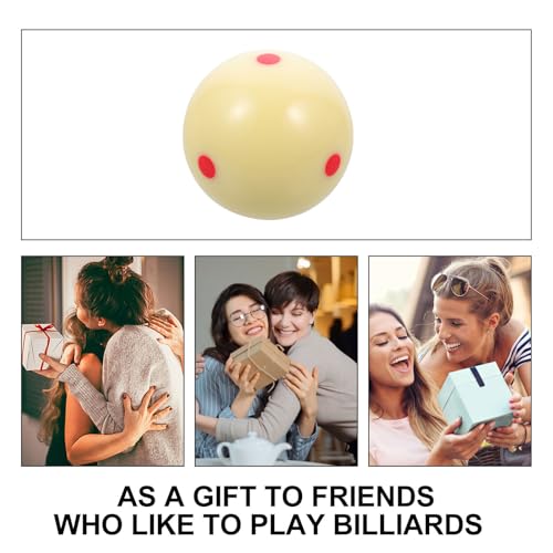 OUNONA Wear-Resistant Pool Cue Ball with Marked Dot Professional Billiard Training Ball for Practice for American Pool Players